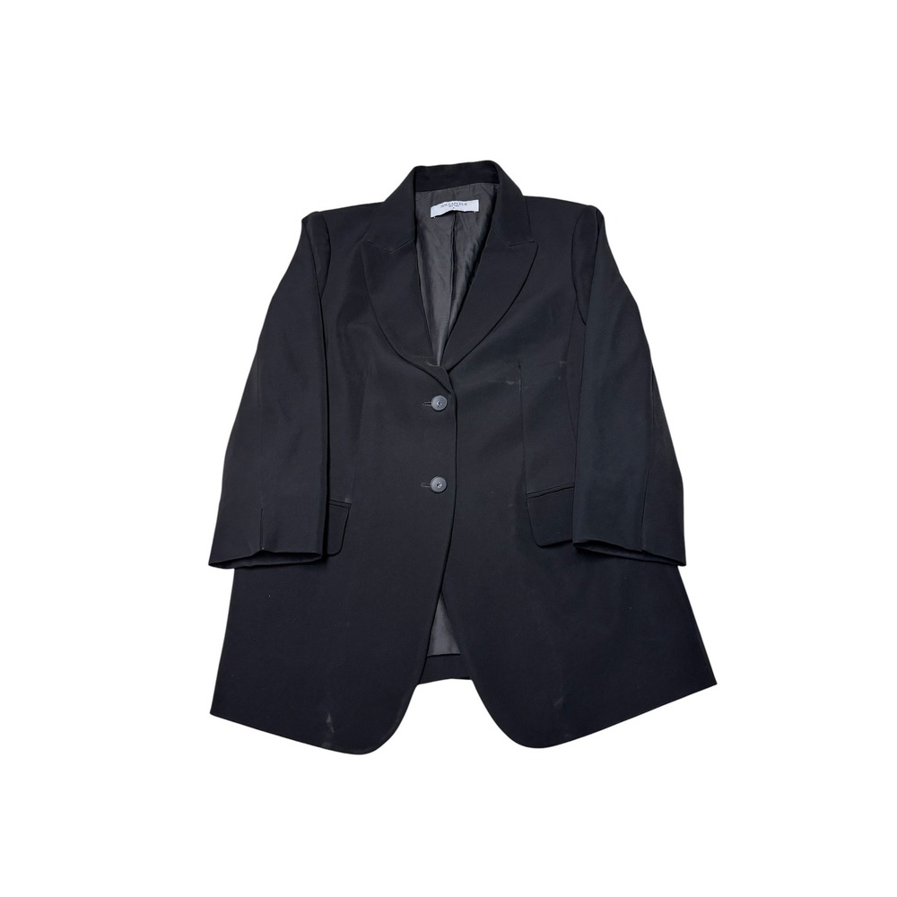 MM.LaFleur Black Two Button Blazer Jacket Triacetate Blend Womens Size 4
